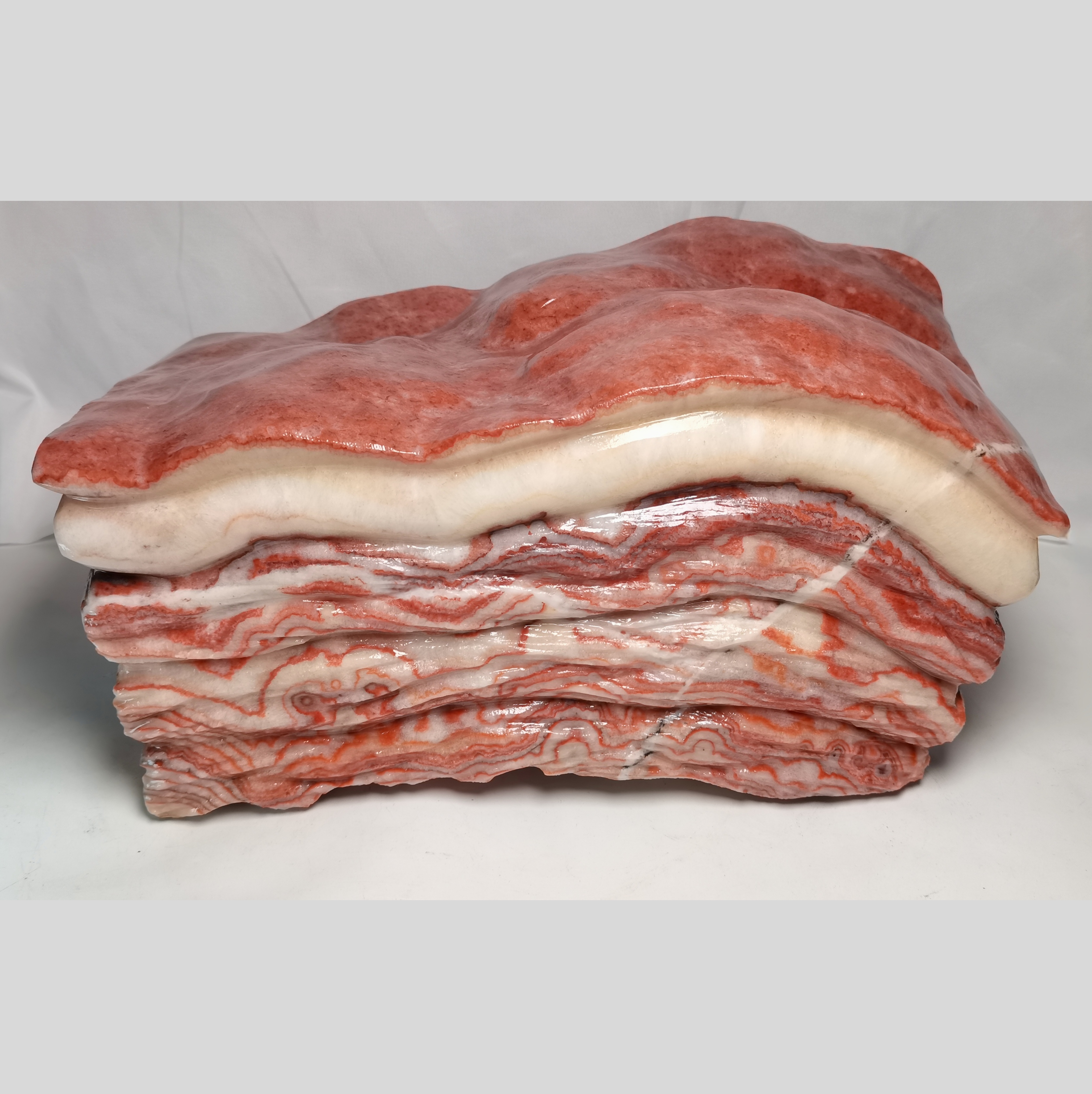 精品猪肉石天然石腊肉柳州红烧肉观赏石摆件客厅装饰品开业礼品
