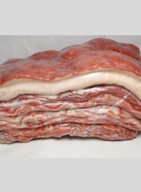 精品猪肉石天然石腊肉柳州红烧肉观赏石摆件客厅装饰品开业礼品