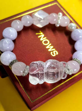 遇见你的幸运 | 好久不见薰衣草搭配温柔粉晶和白晶拉布布