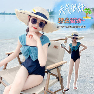 儿童泳衣女孩2026新款 宝宝分体女童防晒游泳衣中大童温泉训练泳装