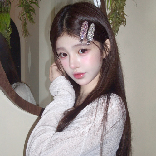 爆闪满钻锆石蝴蝶结发夹女精致侧边夹高级感前额刘海发卡头饰发饰