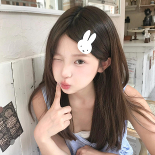 可爱小兔子发夹甜酷少女侧边碎发卡刘海夹子日系百搭发饰头饰BB夹