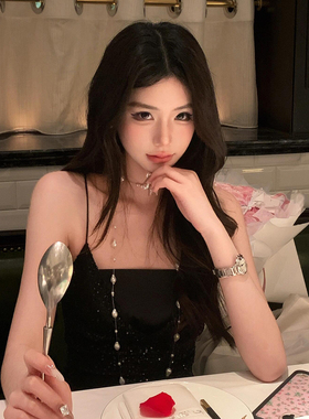 香软Crush 长款满天星珍珠项链女款轻奢高级感叠戴小众精致锁骨链