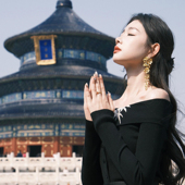 复古金色花朵流苏耳环女轻奢高级感夸张耳夹耳饰2025新款 气质耳钉