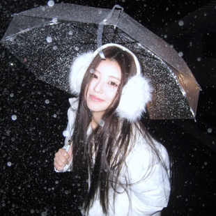 白色兔毛绒耳罩女冬可爱百搭耳套韩版保暖护耳耳暖骑车耳包耳捂子