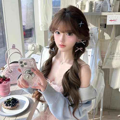 少女心蝴蝶结发夹可爱双马尾发卡