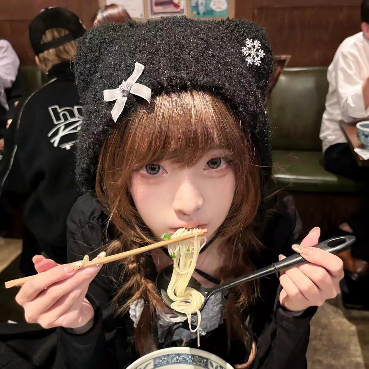 梦游小猫/猫耳朵帽子女秋冬季可爱毛线帽好看百搭保暖护耳针织帽,服饰配件/皮带/帽子/围巾,帽子,淘宝优惠券,粉丝福利购,淘宝优惠卷