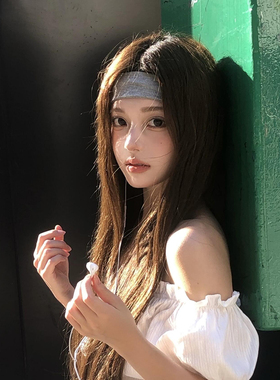 运动风针织高级感发带女
