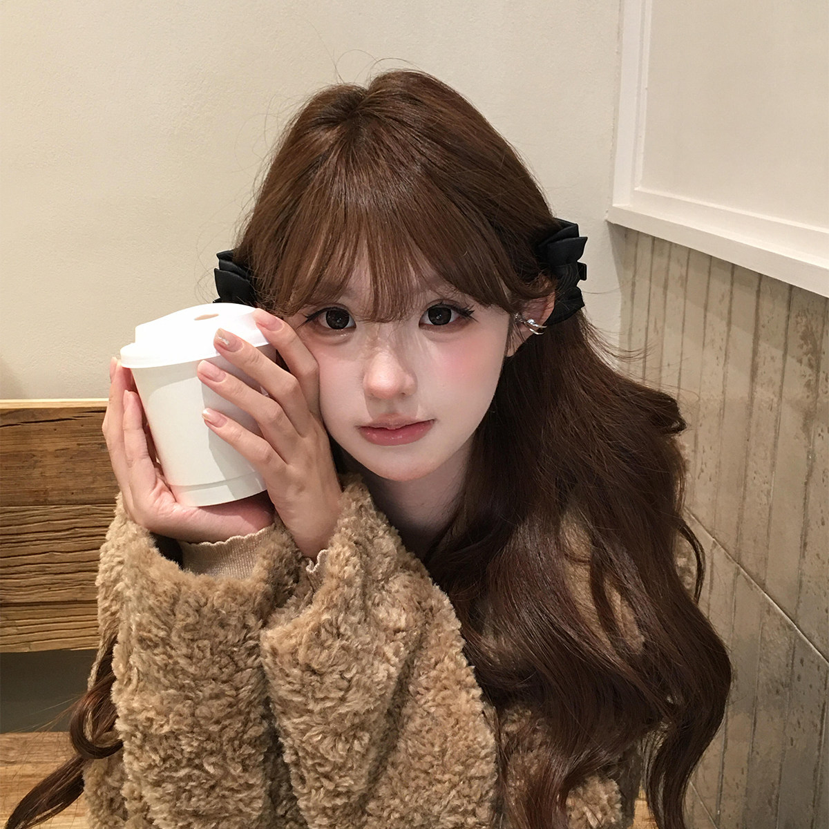 新款公主头黑色蝴蝶结小抓夹女侧边前额刘海夹发夹精致头饰儿童