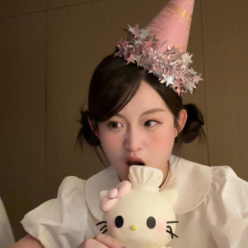 文艺粉色星星流苏生日帽女生氛围感礼帽paty拍照道具头饰头箍发箍