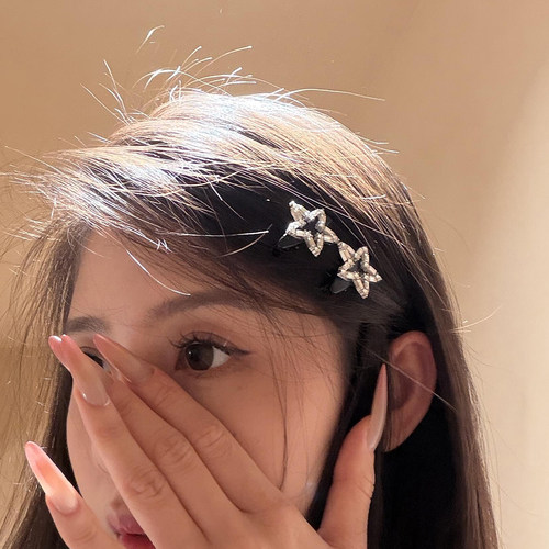 y2k辣妹风星星发夹边夹侧边碎发刘海夹五角星发卡鸭嘴夹子头饰女