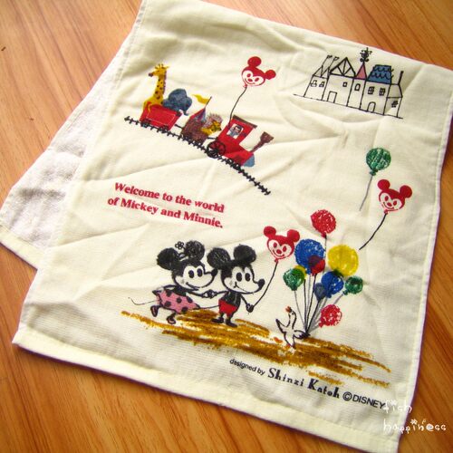 可爱米老鼠纯棉纱布毛巾