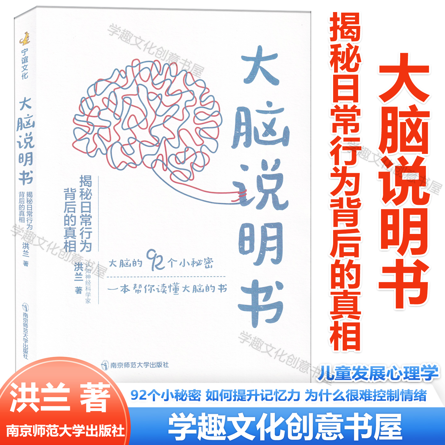 现货 大脑说明书 揭秘日常行为背后的真相 洪兰新作 92个小秘密如何提升记忆力为什么很难控制情绪婴幼儿童发展心理学科学养育宝典