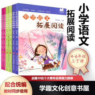 统编本小学语文教材精选读本拓展美文全国30位十大青年名师推荐 王崧舟郭学萍创意写作 小学语文拓展阅读四五六456年级上下册6本套