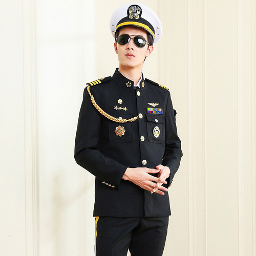 船长海员水手黑色工作服