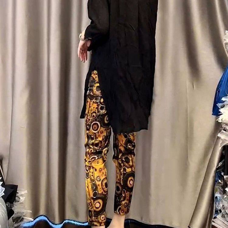 欧货印花大码裤女春夏新款薄款碎花时髦洋气个性直筒哈伦九分裤子,女装/女士精品,休闲裤,淘宝优惠券,粉丝福利购,淘宝优惠卷