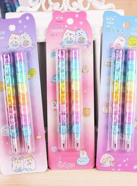 天卓02420团子积木铅笔可拆装创意骨头可爱免削子弹下蛋笔2.0加粗