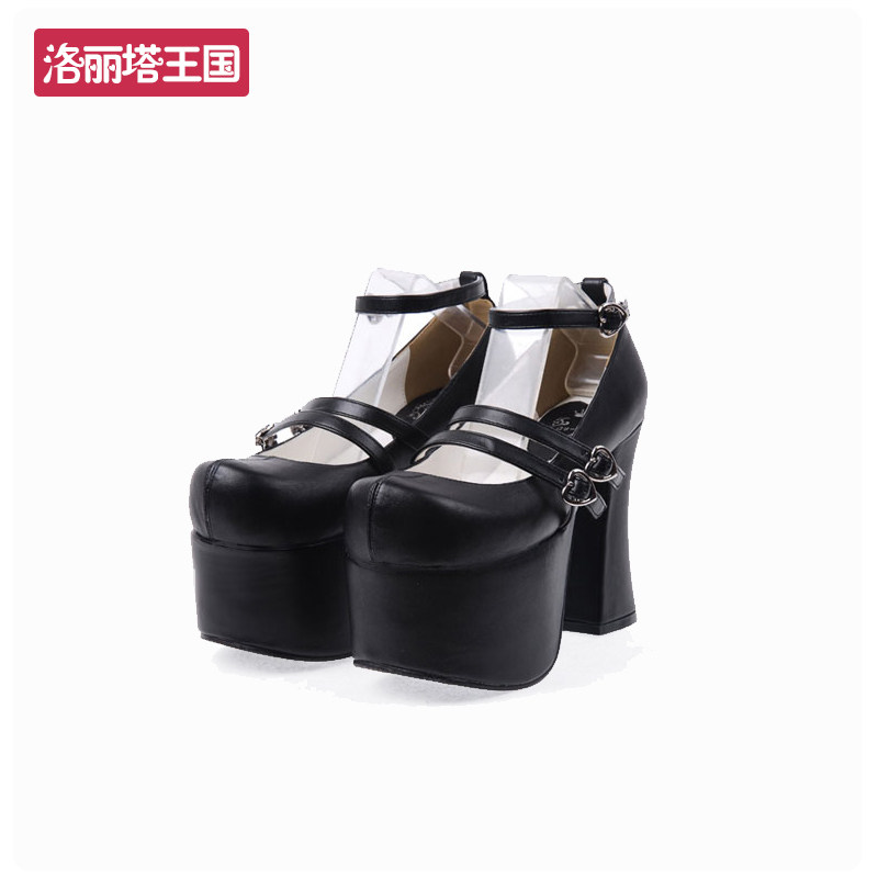 春秋热销浅口LOLITA鞋原宿哥特朋克鞋超高跟COS女王鞋12.5CM8055