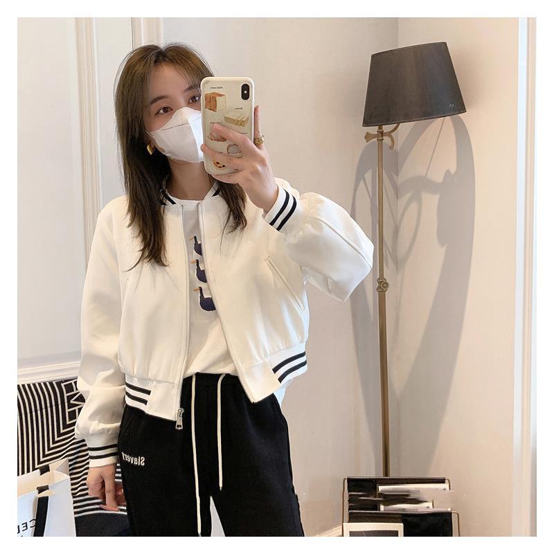 欧洲站短款棒球服外套女2023短外套