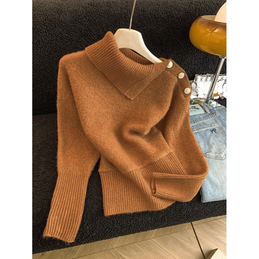 【赠运费险】翻领软糯针织毛衣