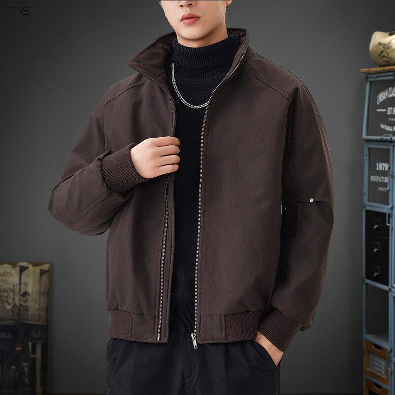 冬季防风保暖90鸭绒男士翻领羽绒服2025新款潮牌加绒潮牌上衣外套