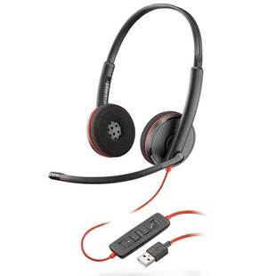 USB头戴式 缤特力 C3220 降噪麦克风 Plantronics 线控耳机耳麦