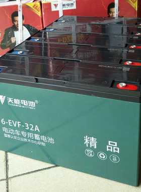 天能电池48V60V32AH电动车电池电瓶车电瓶顺丰快递三轮车6-EVF-32