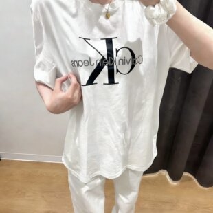 潮牌宽松短纯棉袖T恤女夏季新款休闲风洋气百搭半袖情侣上衣