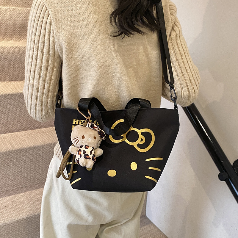 kt猫卡通包2025新款单肩包时尚大容量轻便手提袋斜挎托特包可爱