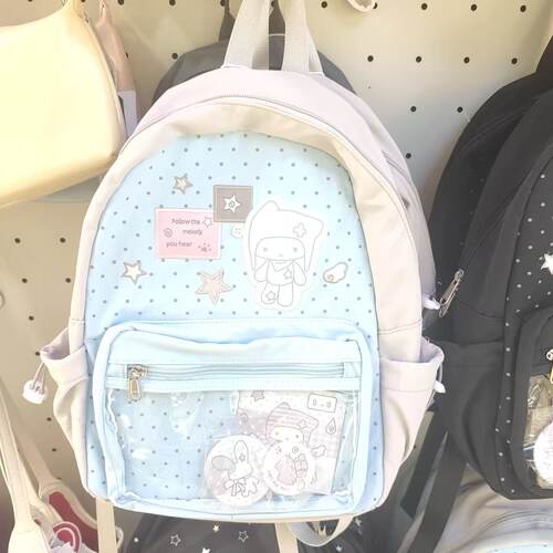 星星波点痛包高颜值高中生吧唧初中学生女生大容量双肩书包双肩包