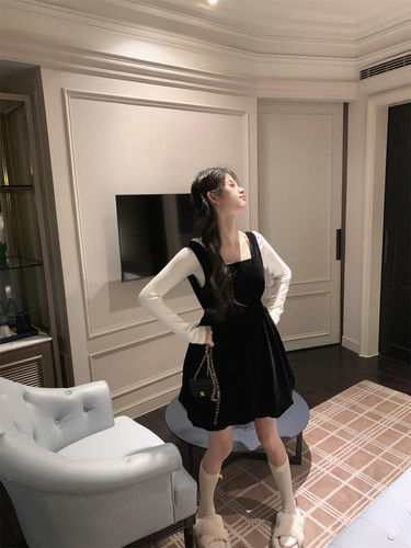 圣诞限定丝绒公主连衣裙