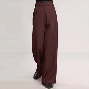 直筒裤 帅气休闲高级感长裤 抗皱西装 新款 微阔腿裤 宽松西裤 裤 男士