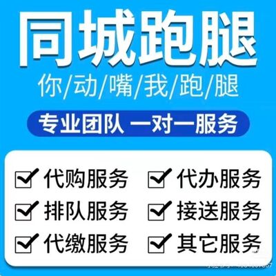 全国同城跑腿代办代交标书材料公事私事私人定制服务解决事情