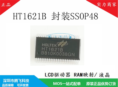 集成电路HT1621B 封装SSOP-48 内存映射32×4 LCD控制器 全新原装