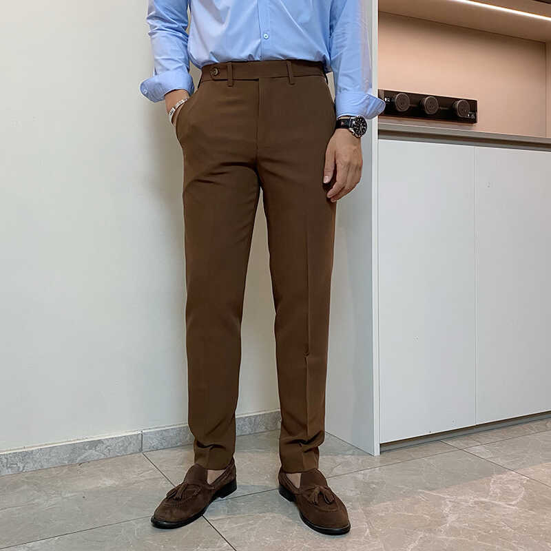 秋季新款英伦商务正装直筒西裤男修身韩版青年休闲百搭免烫长裤潮