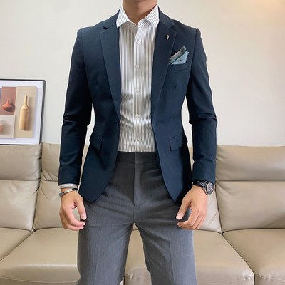 修身商务西服外套男潮