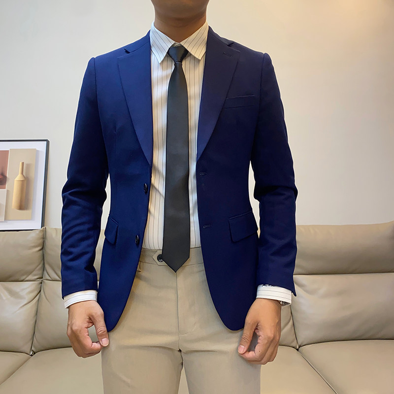 秋季新款小西服西装男修身商务休闲外套韩版青年帅气单西服上衣潮