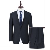 西服套装 男士 男秋季 301680 新款 西装 商务休闲修身 青年套西藏蓝色