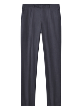 202158 进口面料瑞达 抗皱纯羊毛男士西裤四季款高腰无褶长裤子