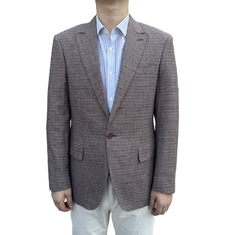 663362 进口面料 羊毛58%+棉42% 男士春秋西服羊毛西装商务休闲