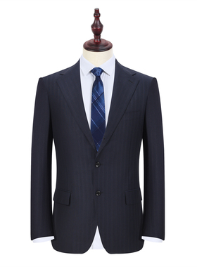 51386A-1单西 羊毛+桑蚕丝 男士春秋西服假三粒上班西装 双开叉