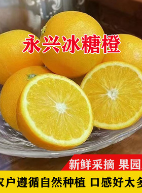 正宗永兴冰糖橙湖南郴州特产自家果园新鲜甜橙现摘超甜橙子水果