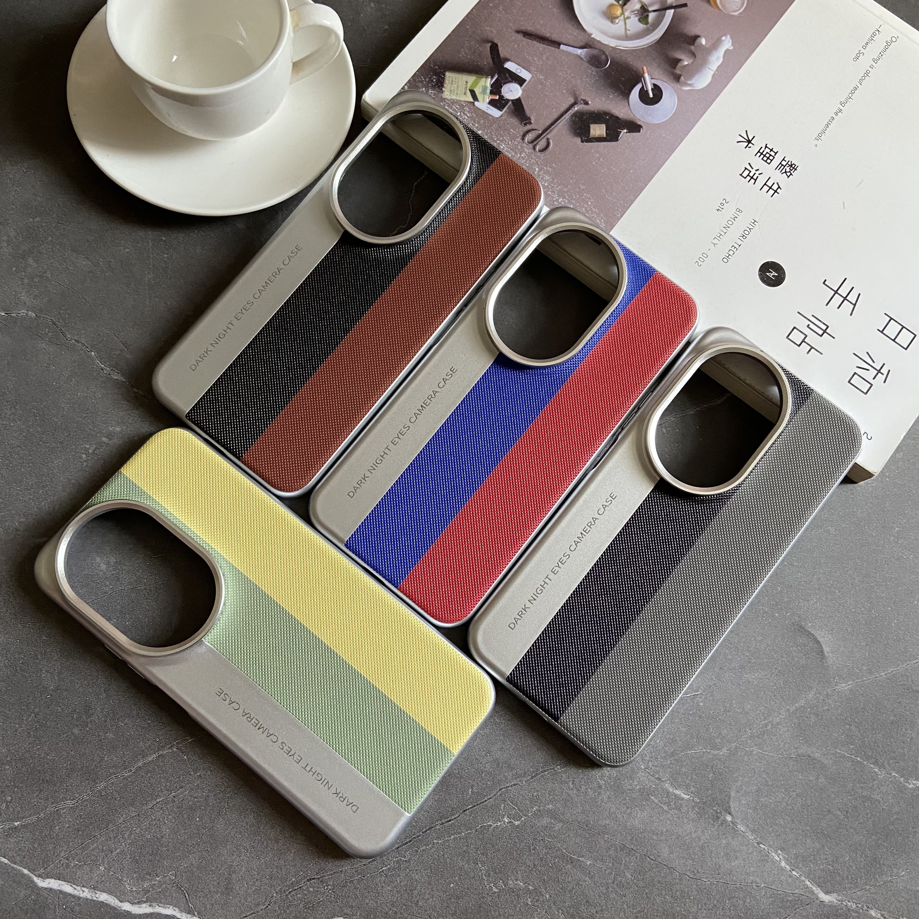 适用华为Nova14ultra/14pro手机壳简约商务个性创意钻石纹拼色皮纹秒变相机款防摔男女保护套潮