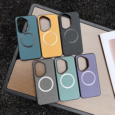 简约商务个性创意布纹磁吸适用荣耀400pro海外版手机壳防摔男女款保护套潮