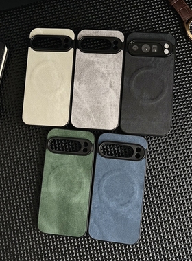 适用谷歌Pixel 9/10pro XL手机壳复古牛仔纹磁吸简约商务个性创意防摔9A/8A/7A/6男女款保护套潮