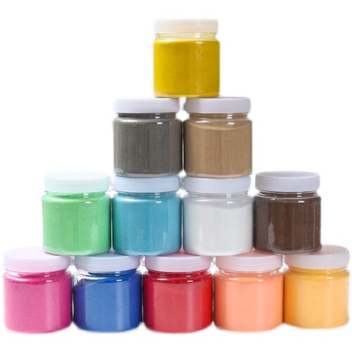 景泰蓝沙画掐丝珐琅画材料diy手工画彩砂儿童手工制作瓶装450g