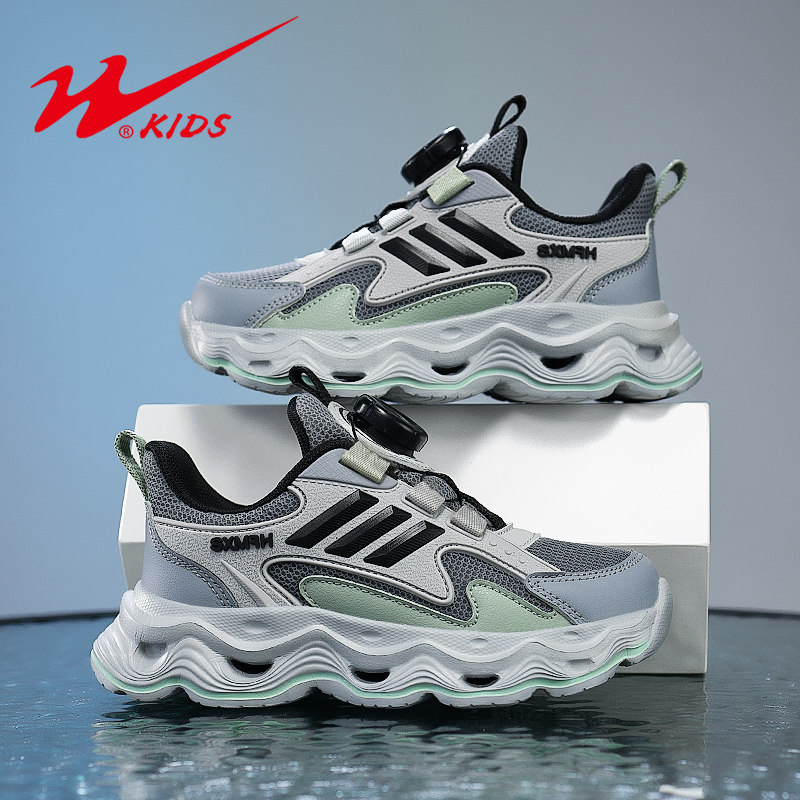 双星男童鞋子2026春夏季潮款透气网面鞋软底男女孩儿童跑步运动鞋