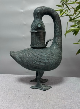 山西博物馆雁鱼灯汉代灯具凤灯宫灯青铜器仿古摆件收藏工艺品礼品