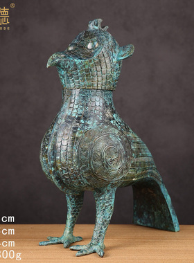 青铜器仿古摆件商代青铜鸮尊办公室装饰商务礼品收藏品影视道具