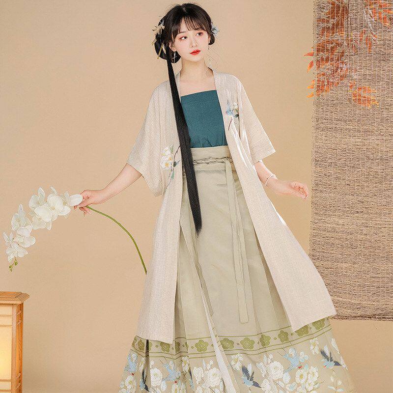 古风长衫汉汉虞半袖女元素日葵长
